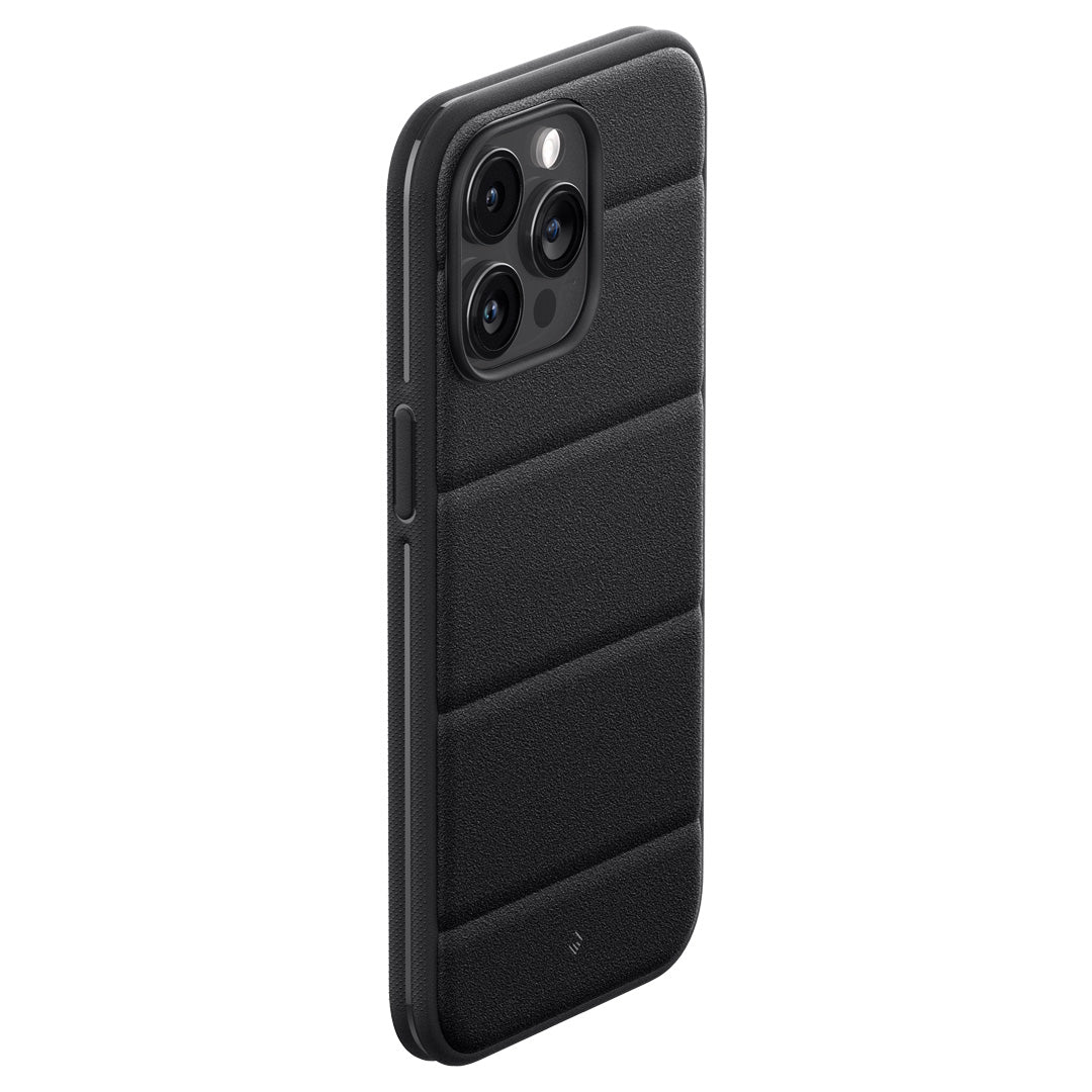 ACS06623 - iPhone 15 Pro Max Case Athlex in black color showing the angled back