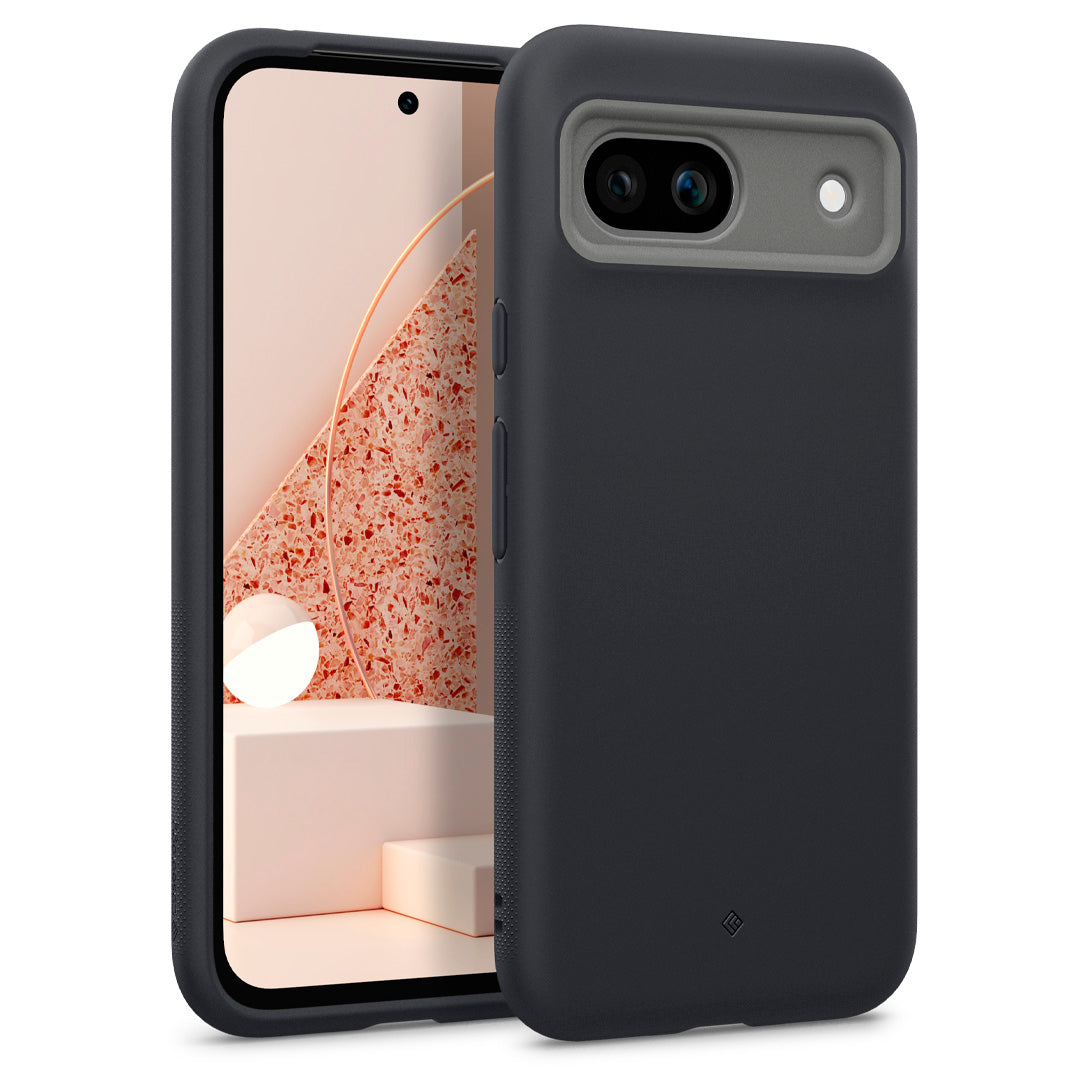 ACS07271 - Google Pixel 8a Case Nano Pop in black color showing the back and front