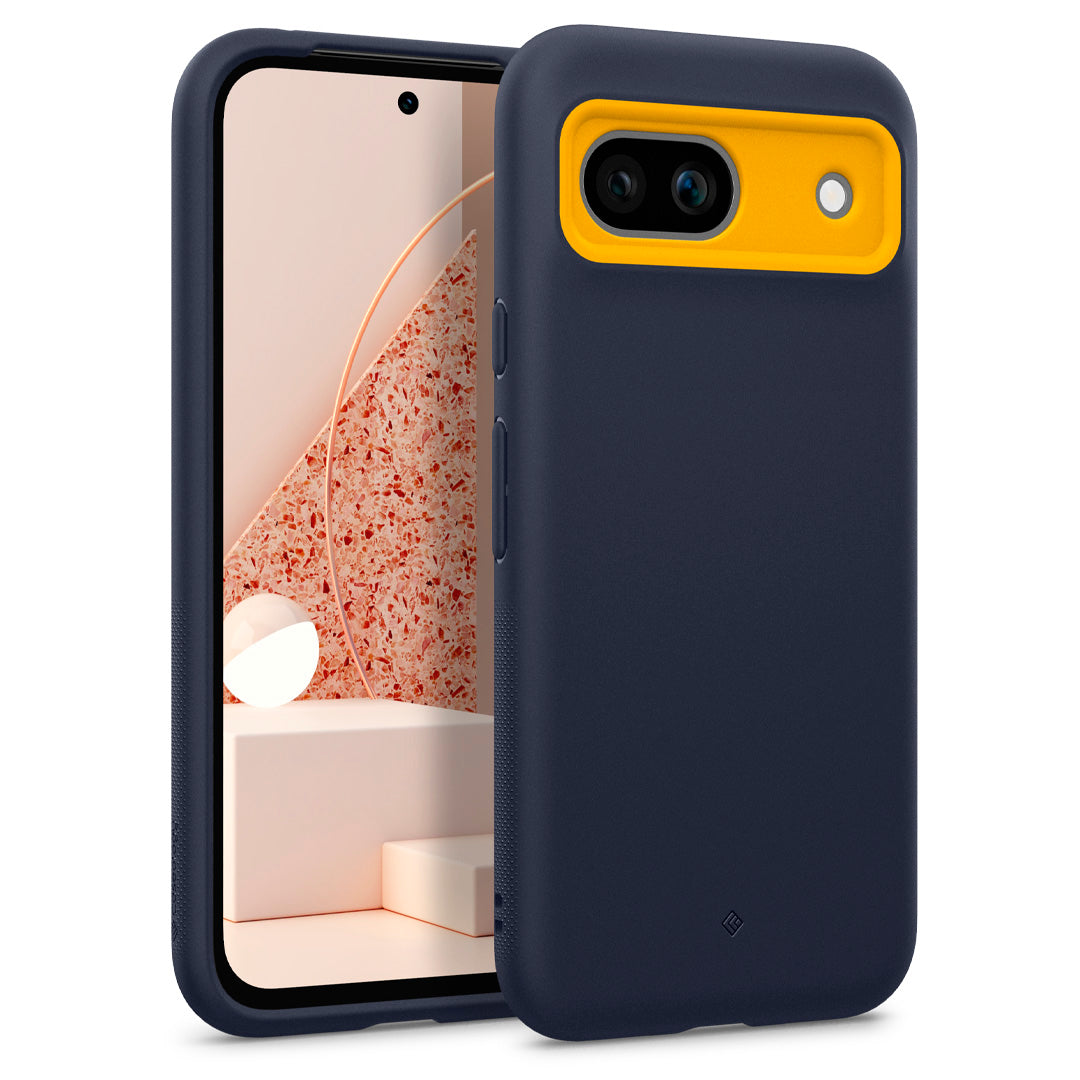 ACS07272 - Google Pixel 8a Case Nano Pop in navy color showing the back and front