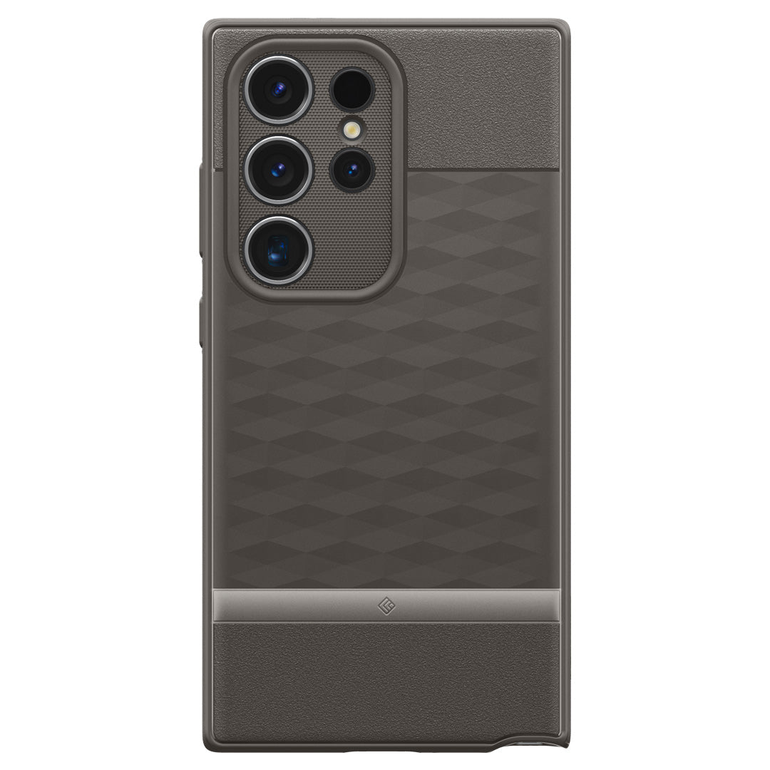 ACS07452 - Galaxy S24 Ultra Case Parallax in Ash Gray showing the back