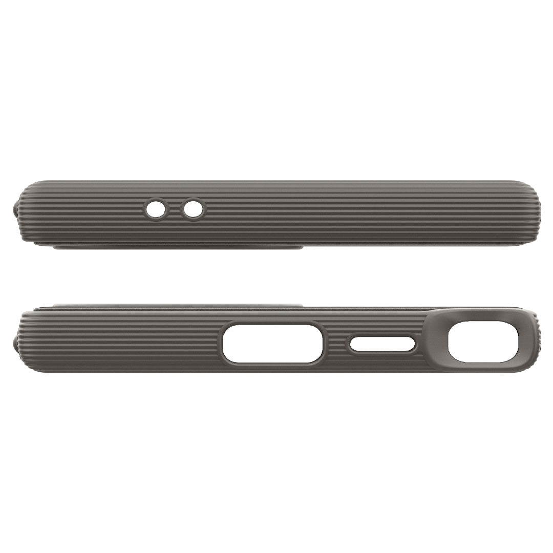 ACS07452 - Galaxy S24 Ultra Case Parallax in Ash Gray showing the top and bottom 