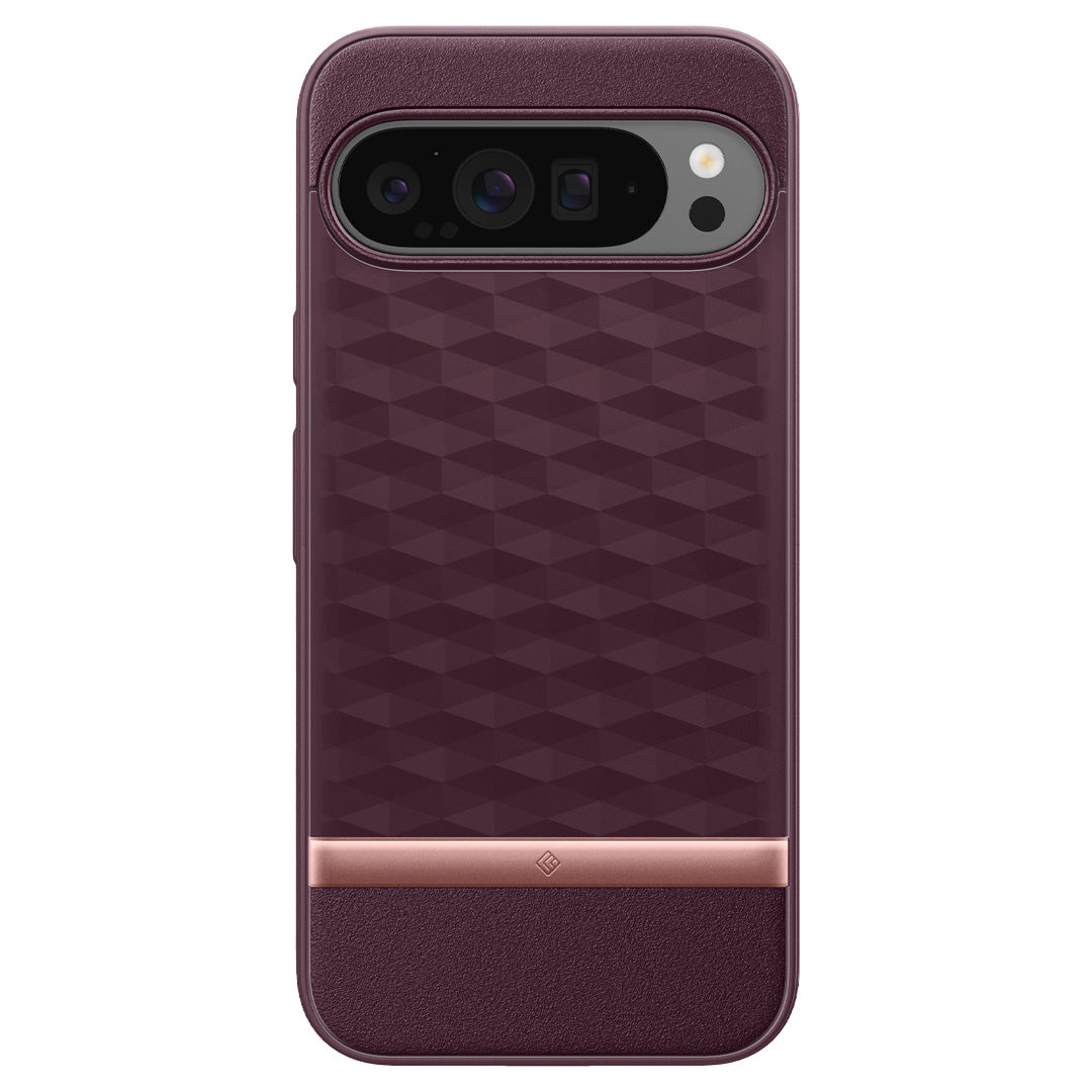 ACS07742 - Pixel 9 Pro XL Case Parallax in Burgundy showing the back