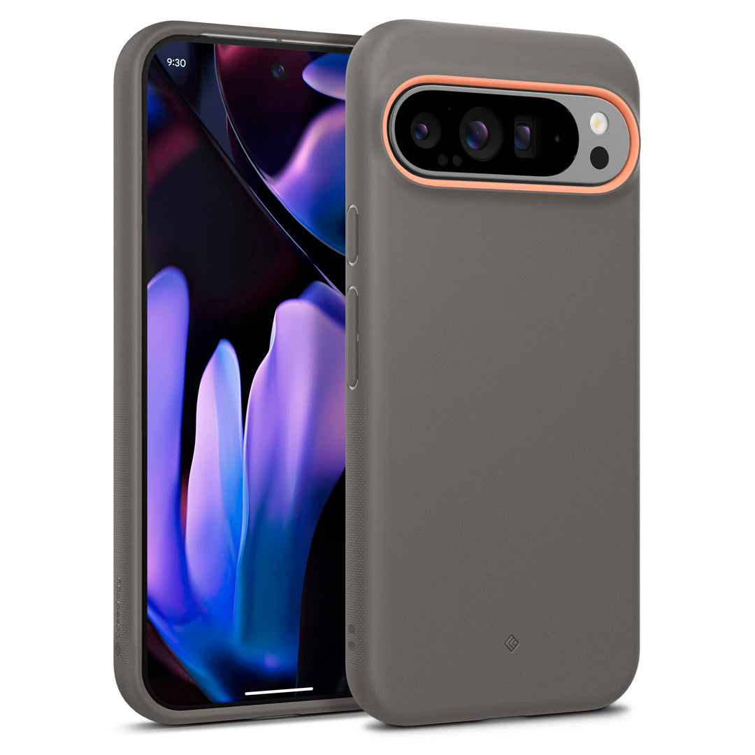 ACS07745 - Pixel 9 Pro XL Case Nano Pop in Papaya Gray showing the back, partial sides and front