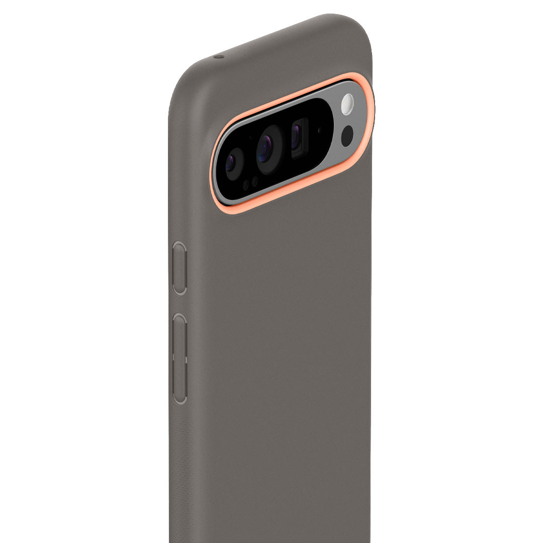 ACS07745 - Pixel 9 Pro XL Case Nano Pop in Papaya Gray showing the back, partial side and top 