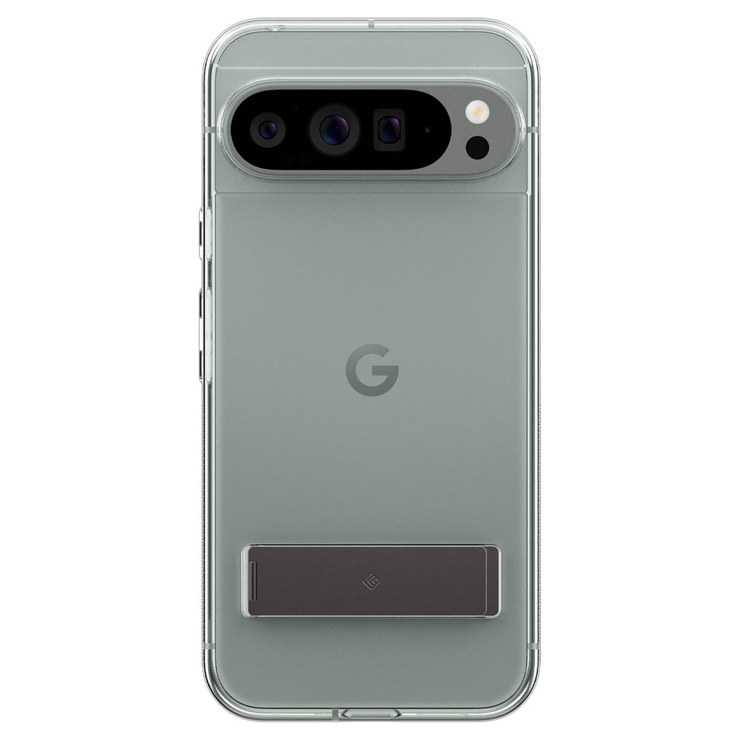 ACS07750 - Pixel 9 Pro XL Case Capella Kickstand in Clear Charcoal Gray showing the back