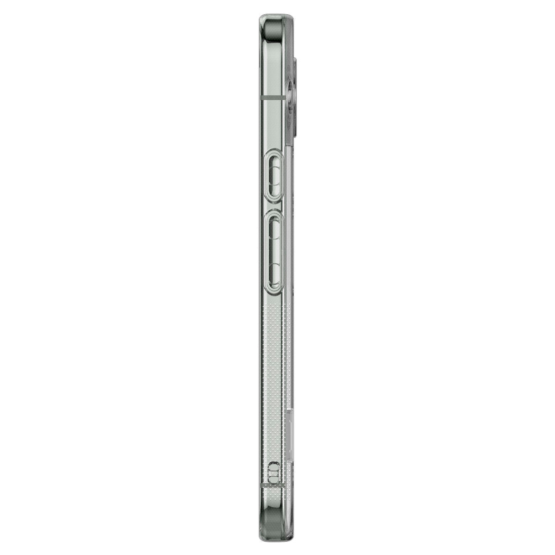 ACS07750 - Pixel 9 Pro XL Case Capella Kickstand in Clear Charcoal Gray showing the side with volume buttons