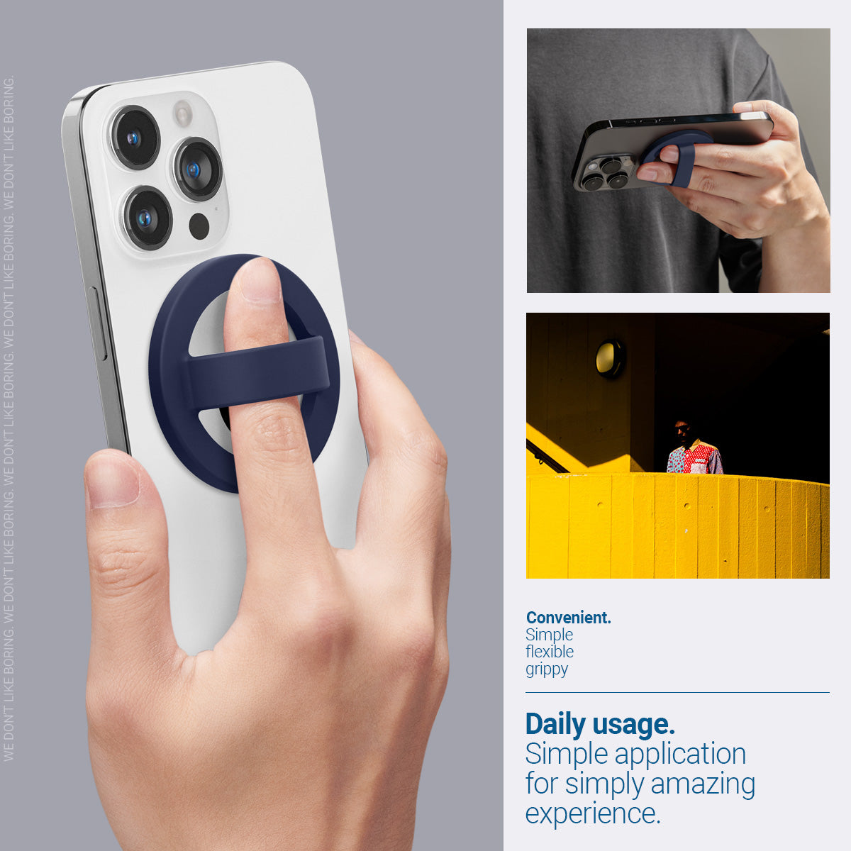 AFA07059 - MagSafe Silicone Phone Holder in navy color - Daily usage. Simple application for simply amazing experience.