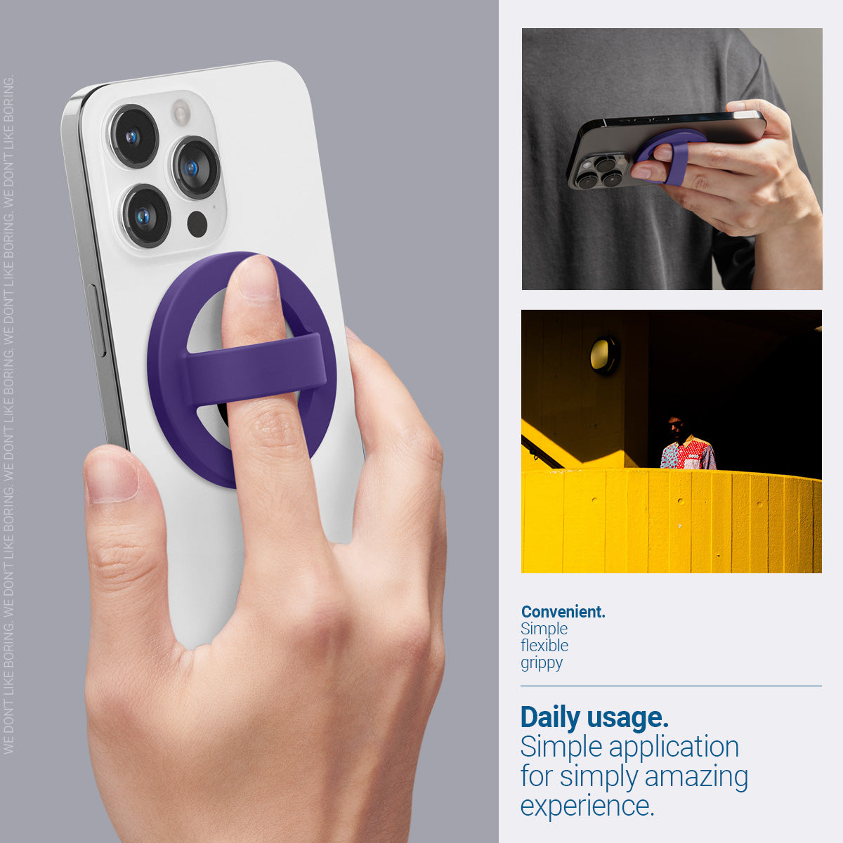 AFA07061 - MagSafe Silicone Phone Holder in purple color - Daily usage. Simple application for simply amazing experience.