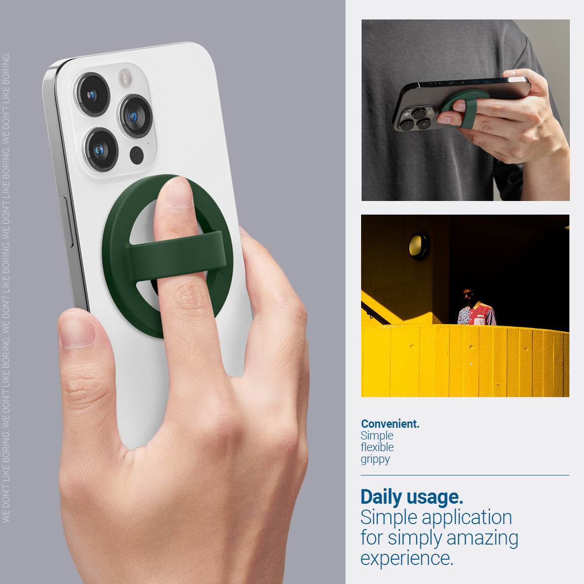 AFA07062 - MagSafe Silicone Phone Holder in green color - Daily usage. Simple application for simply amazing experience.