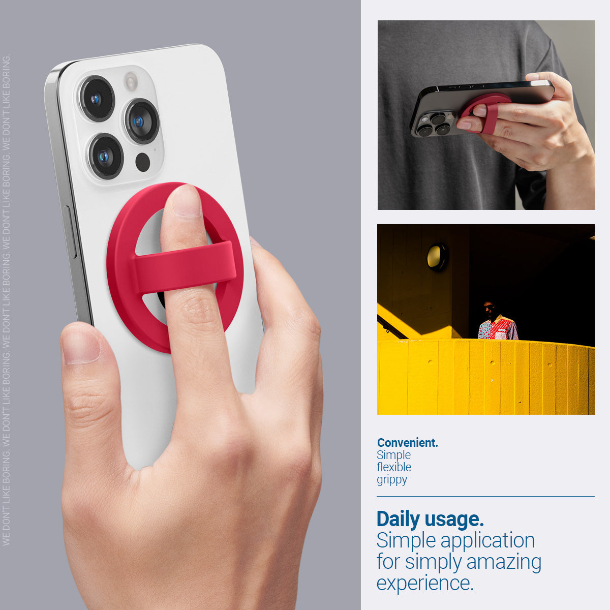 AFA07064 - MagSafe Silicone Phone Holder in red color - Daily usage. Simple application for simply amazing experience.