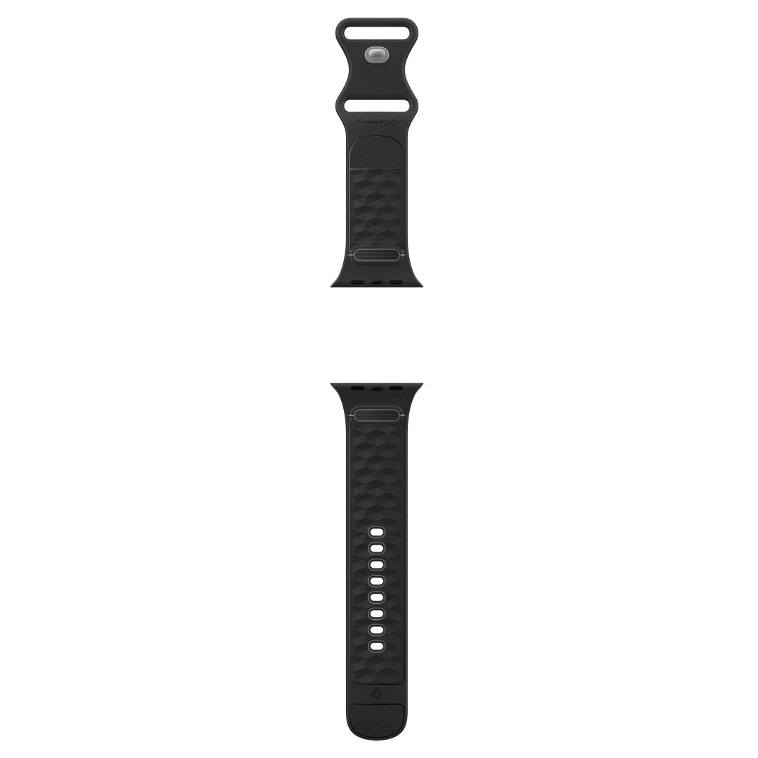 AMP07135 - Apple Watch Band Parallax (49/45/44/42mm) in Matte Black showing the strap of the band