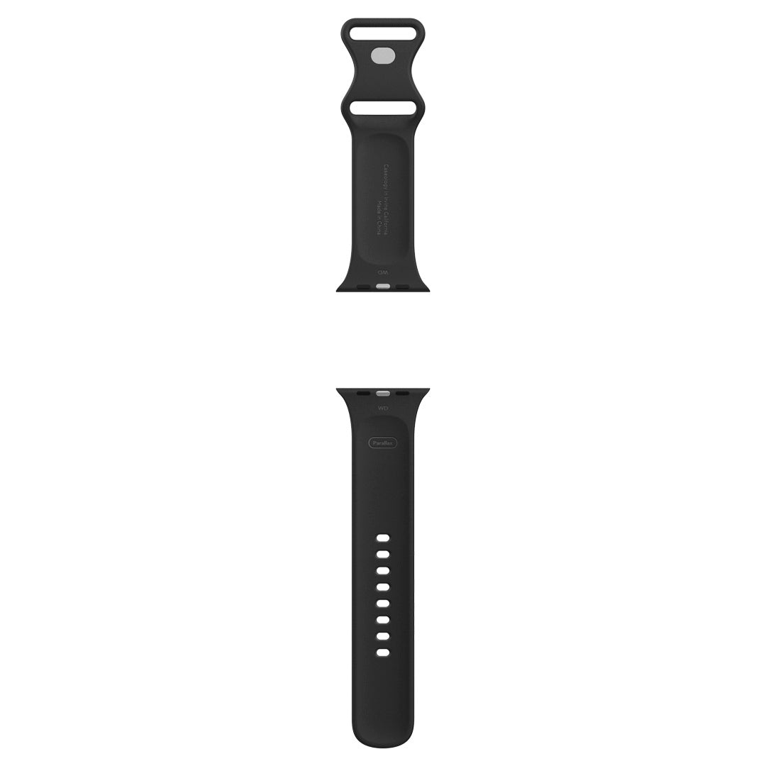 AMP07135 - Apple Watch Band Parallax (49/45/44/42mm) in Matte Black showing the strap of the inner band