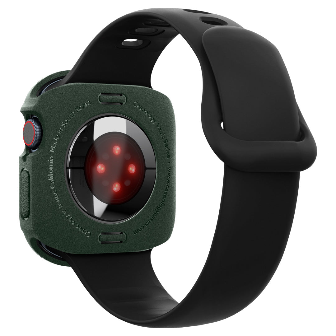 ACS08596 - Apple Watch 10 Vault in Green showing the back of the case