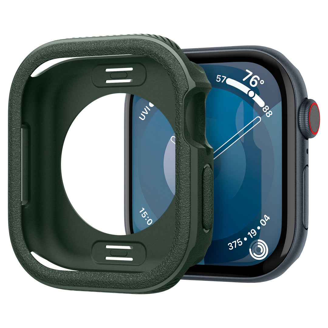 ACS08596 - Apple Watch 10 Vault in Green showing the case next to the watch