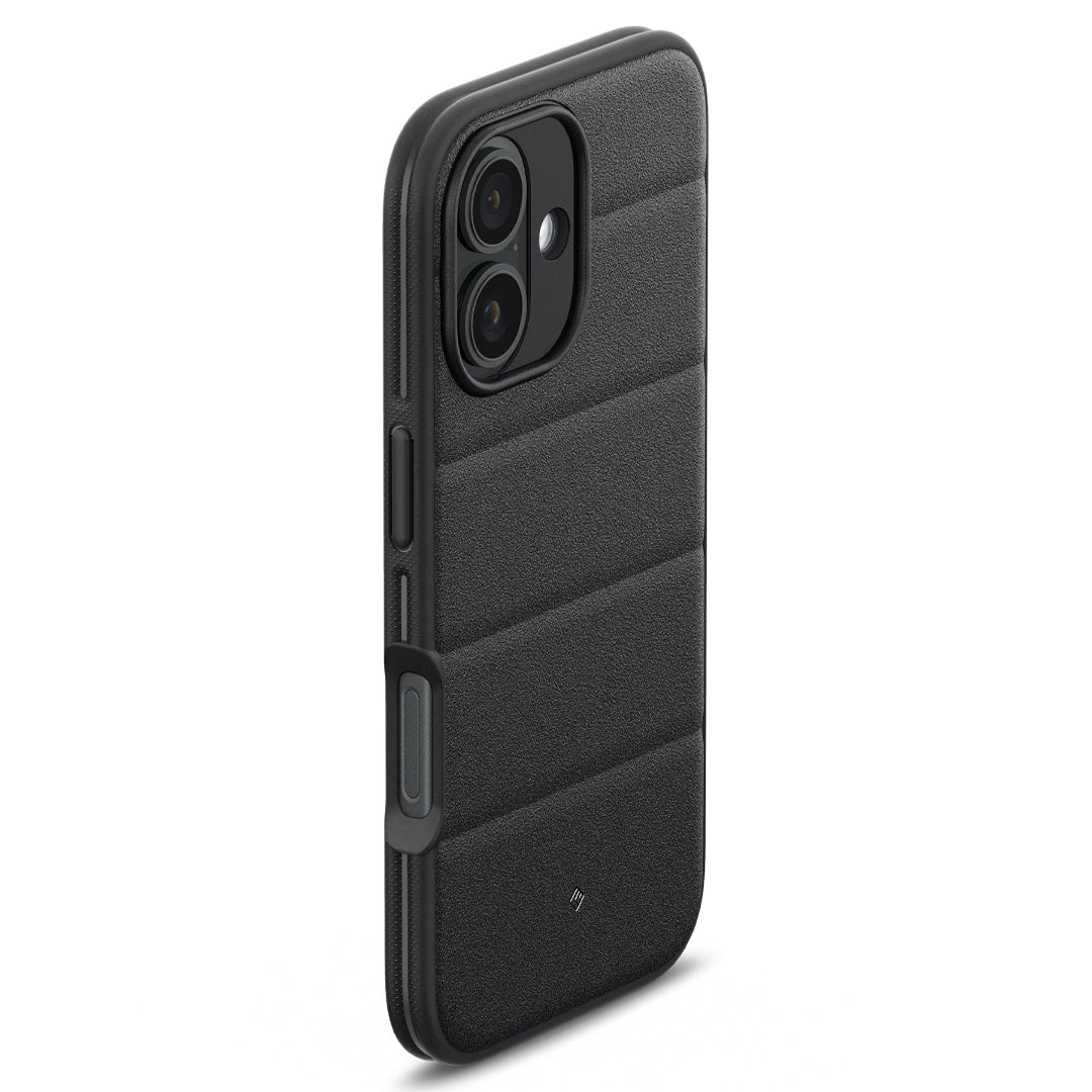 ACS08241 - iPhone 16 Athlex Mag in Black showing the side and back of the case