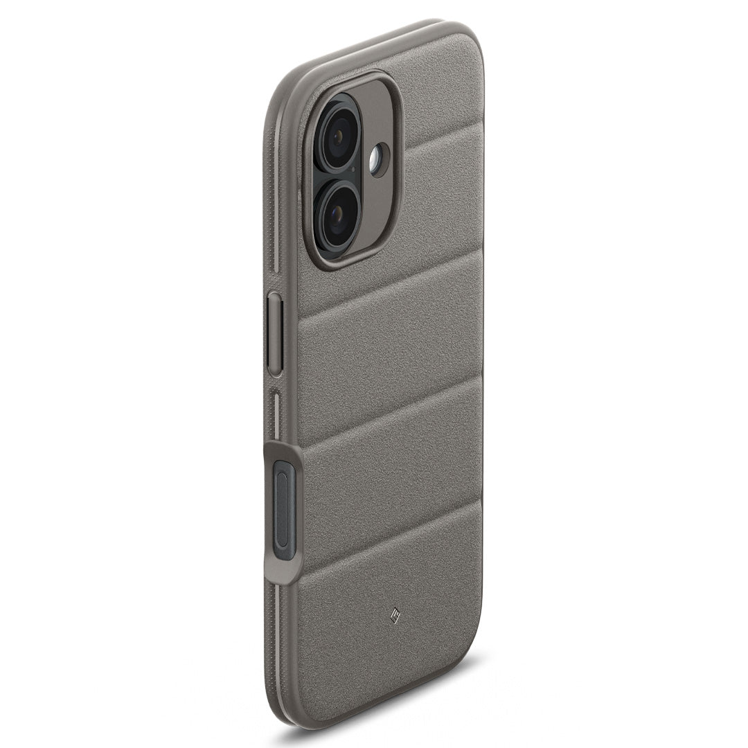 ACS08311 - iPhone 16 Athlex Mag in Grey showing the side and back of the case