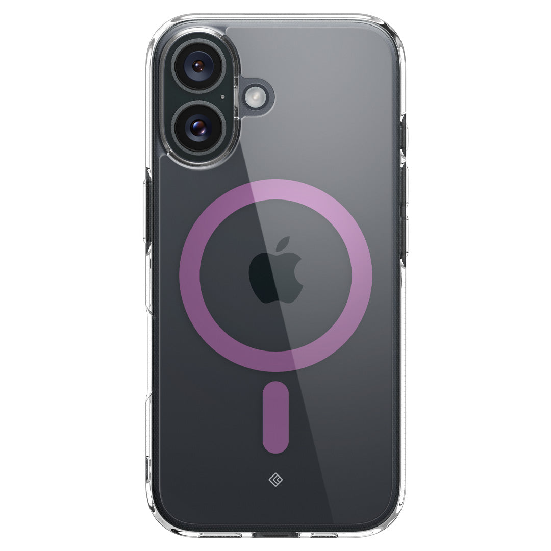 ACS08308 - iPhone 16 Capella Mag in Clear Purple showing the back of the case