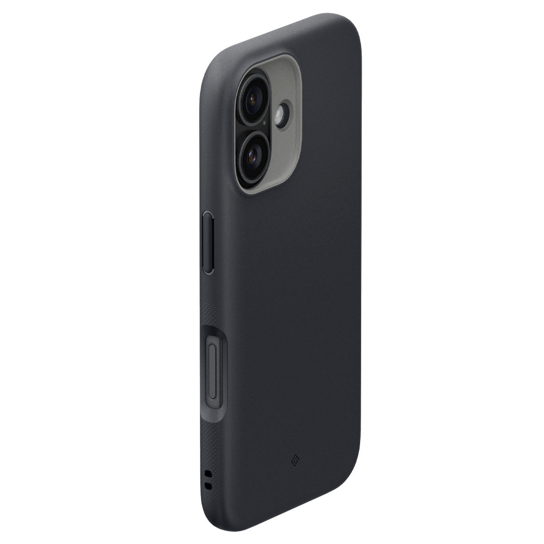 ACS08238 - iPhone 15 Nano Pop Mag Black showing an angled view of the side and back of the case