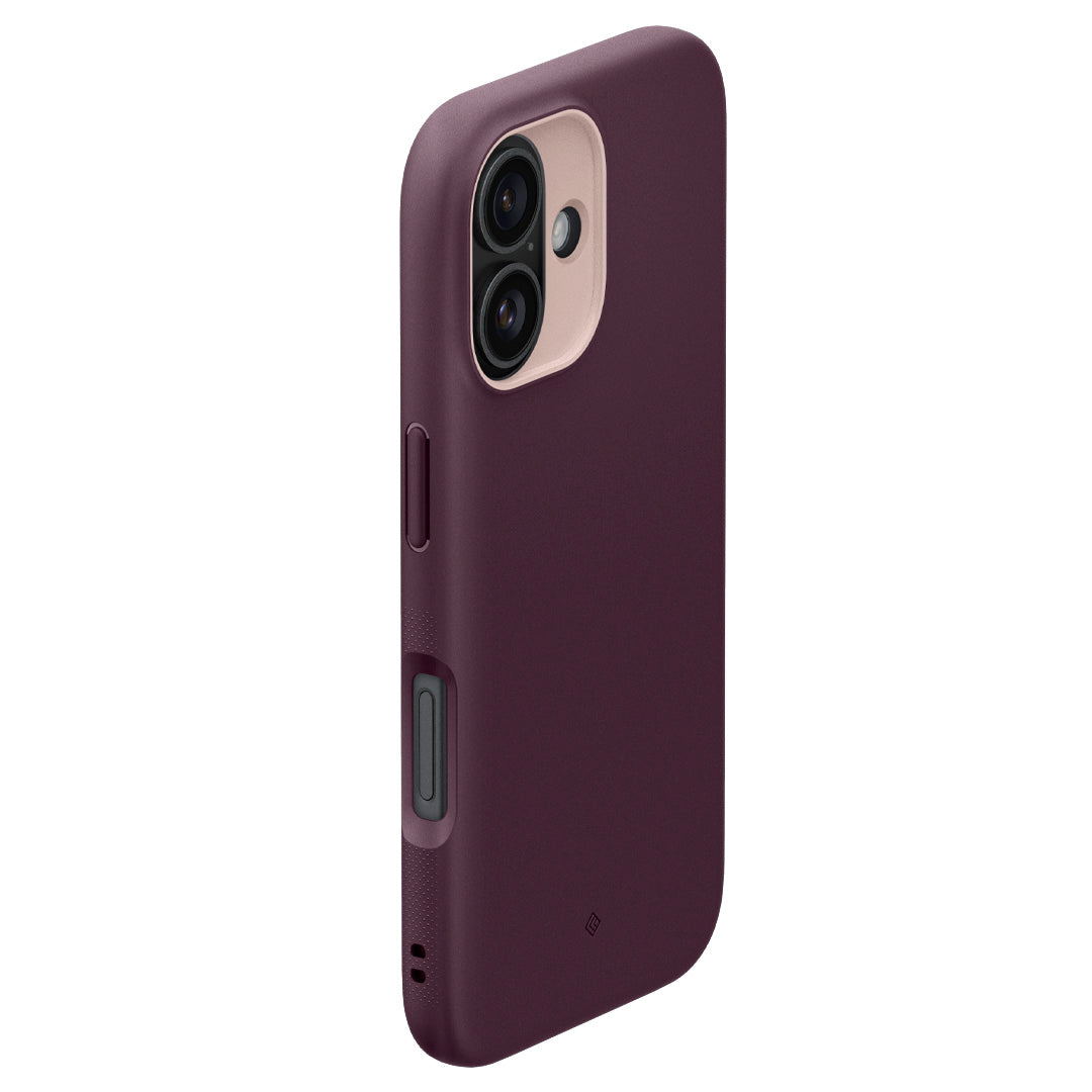 ACS08237 - iPhone 15 Nano Pop Mag Burgundy showing an angled view of the back of the case