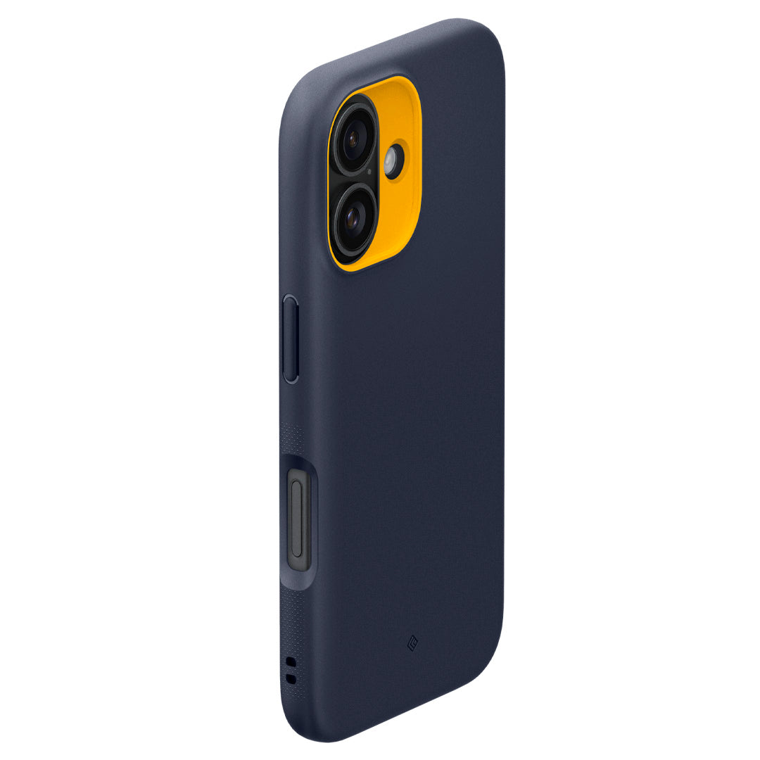 ACS08235 - iPhone 15 Nano Pop Mag Navy showing the angled view of the back and side of the case