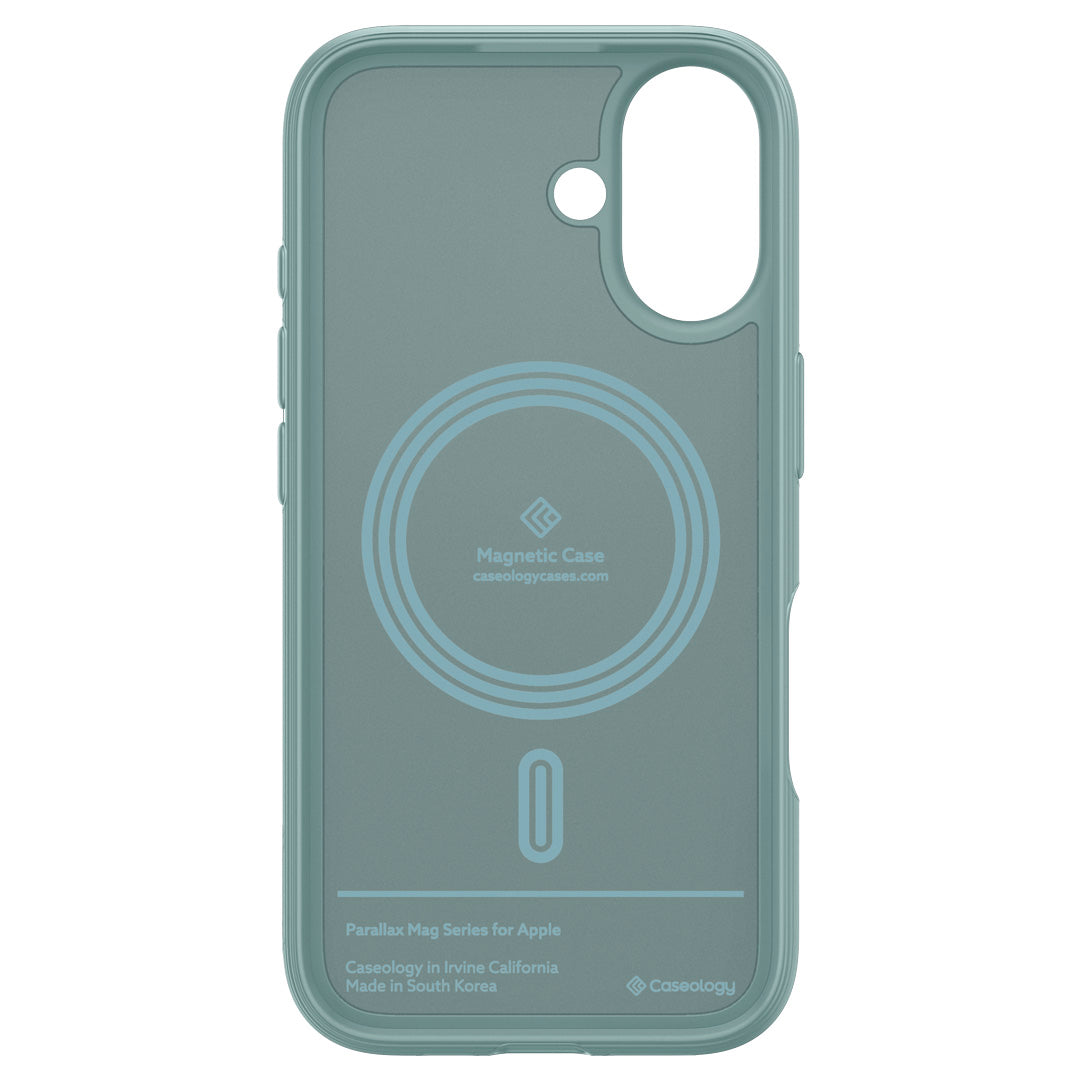 ACS08233 - iPhone 16 Parallax Mag in Sage Green showing the inside of the case