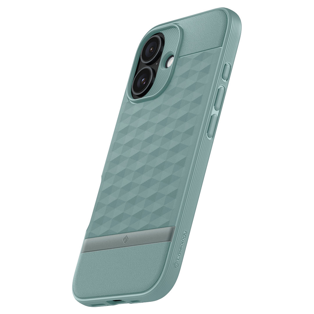 ACS08233 - iPhone 16 Parallax Mag in Sage Green showing the back of the case