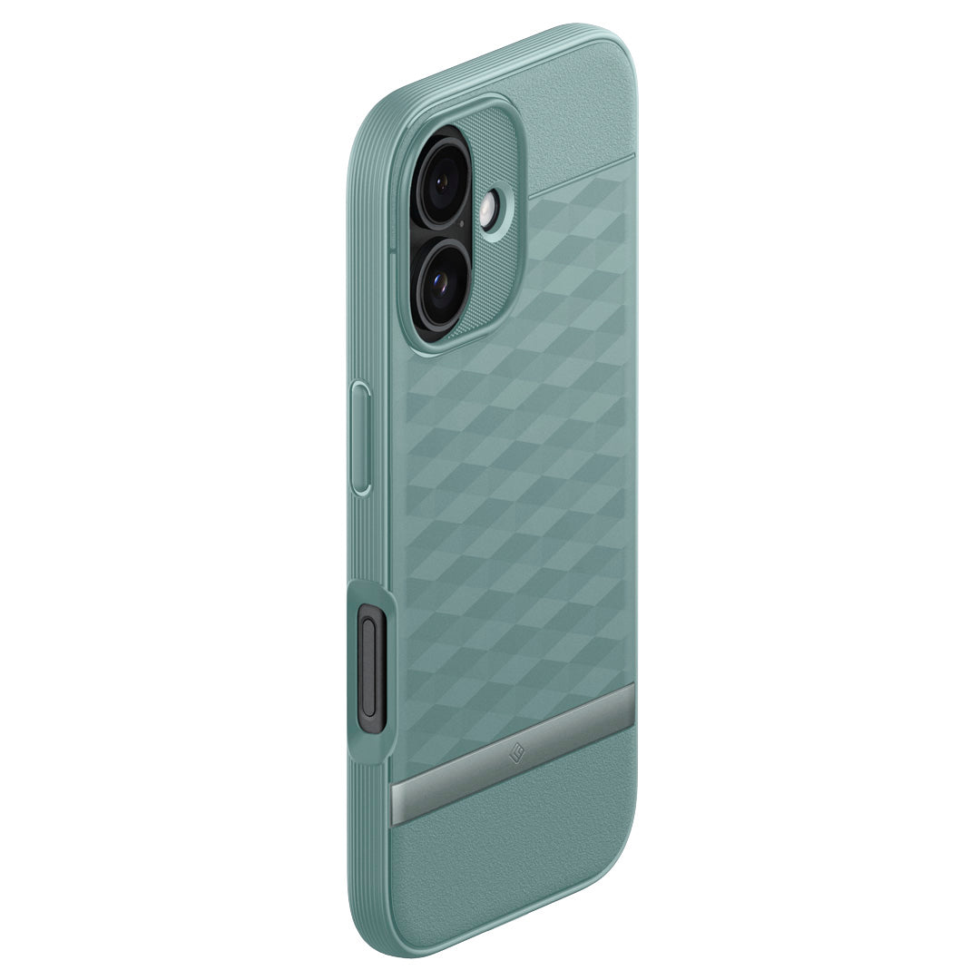 ACS08233 - iPhone 16 Parallax Mag in Sage Green showing the back of the case