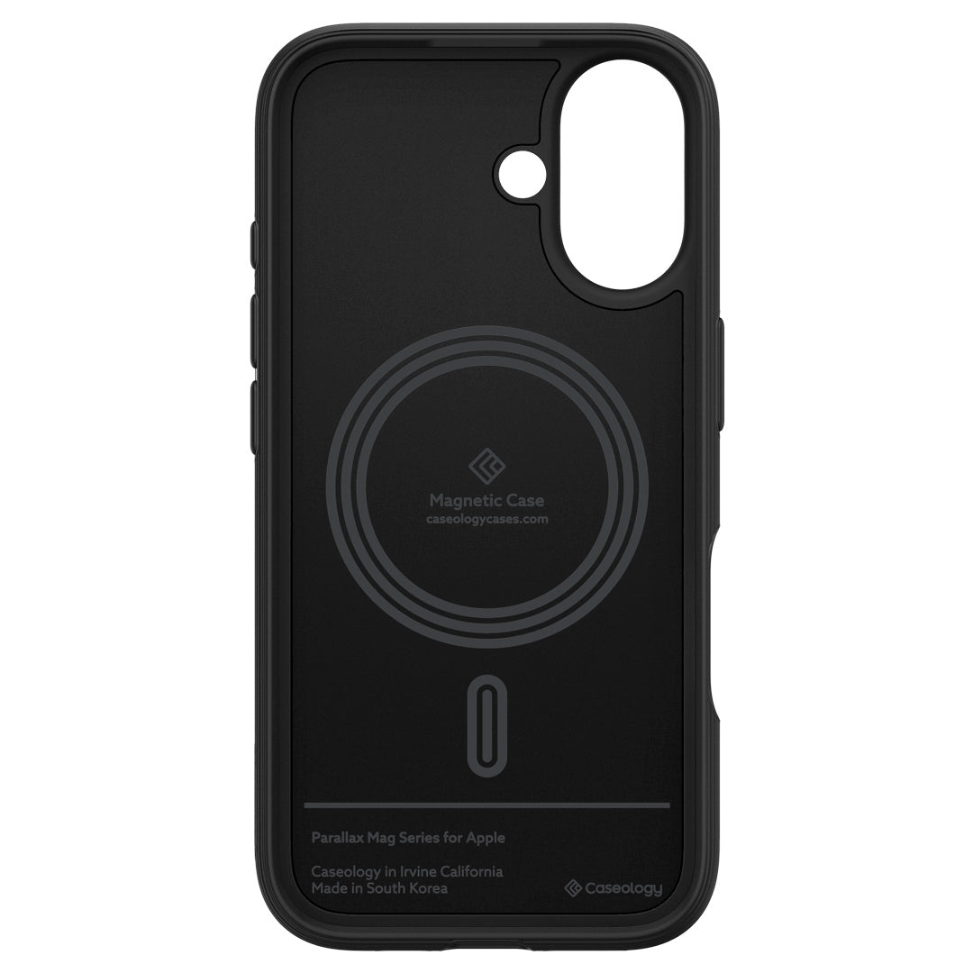 ACS08103 - iPhone 16 Plus Parallax Mag in Black showing the inside of the case