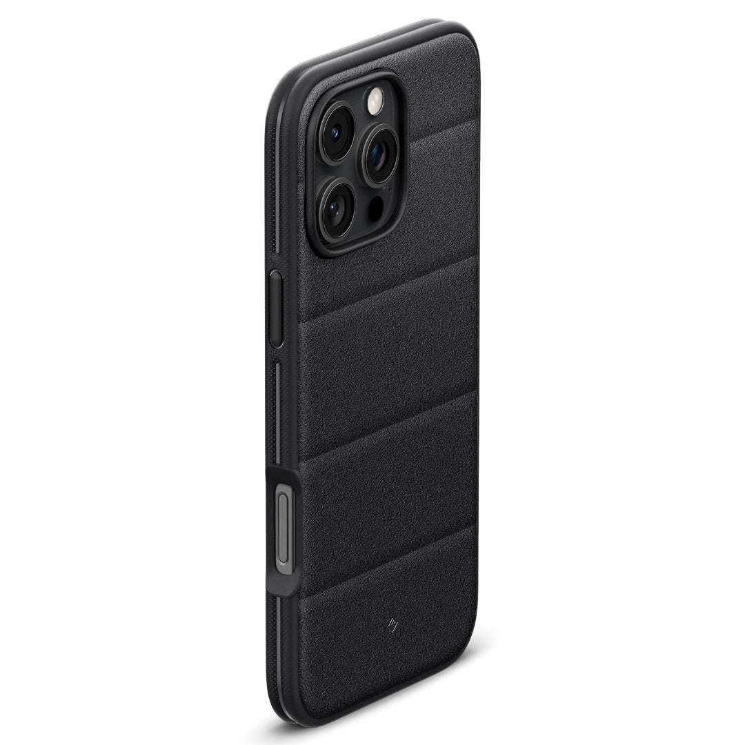 ACS08176 - iPhone 16 Pro Athlex Mag in Active Black showing the side cutout of the case