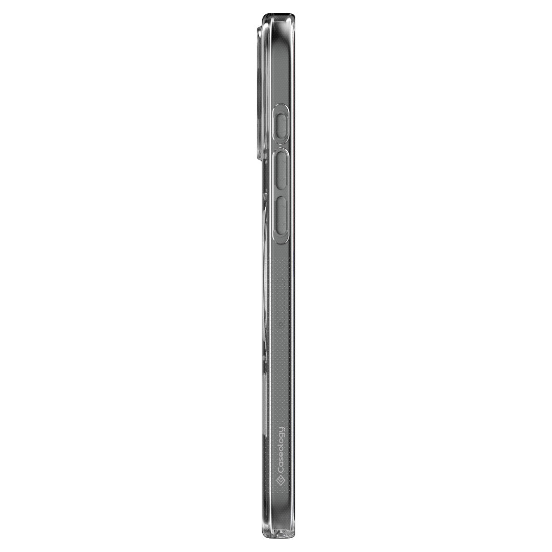 ACS08183 - iPhone 16 Pro Capella Mag in Clear Charcoal showing the left side of the case