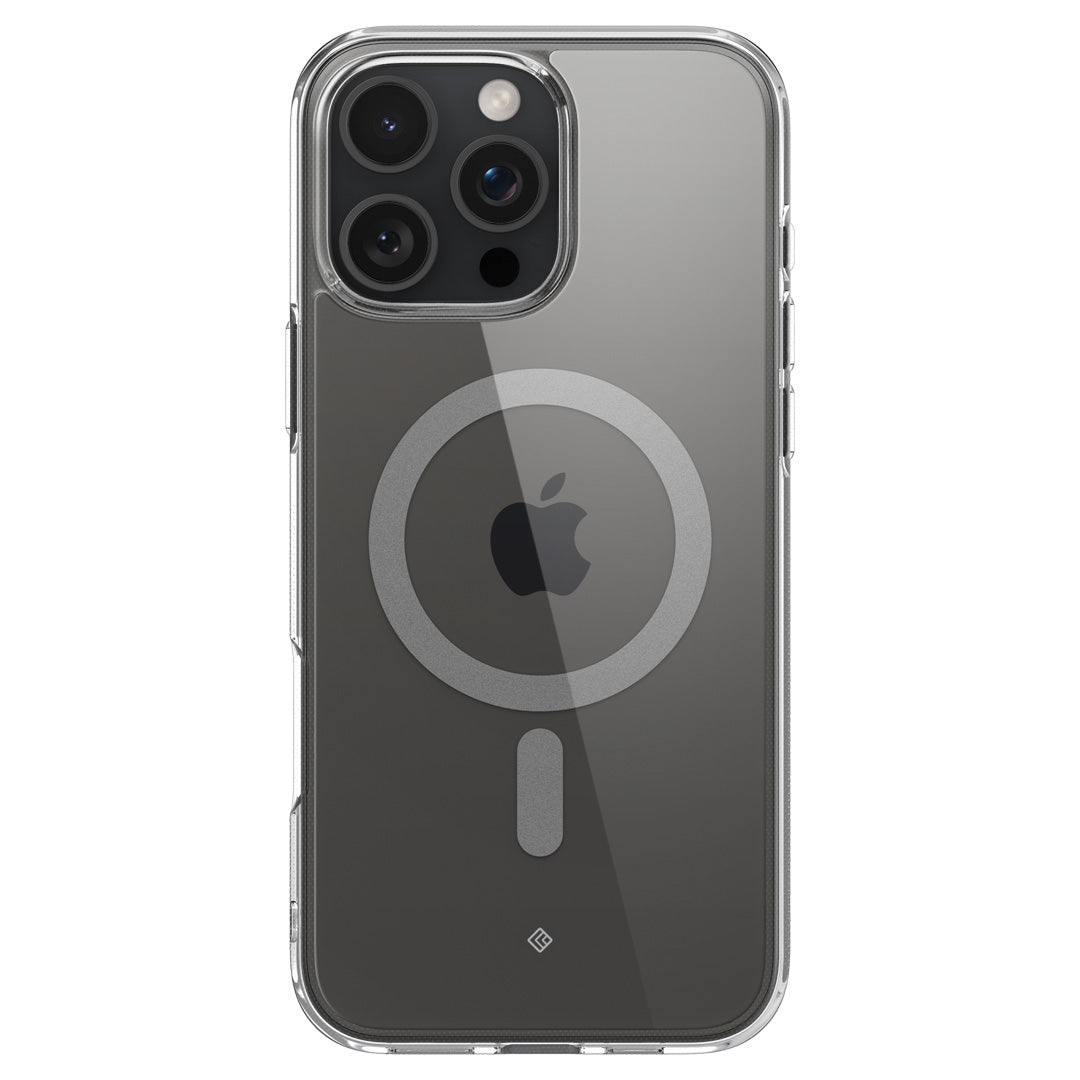 ACS08306 - iPhone 16 Pro Capella Mag in Clear Gray showing the back of the case