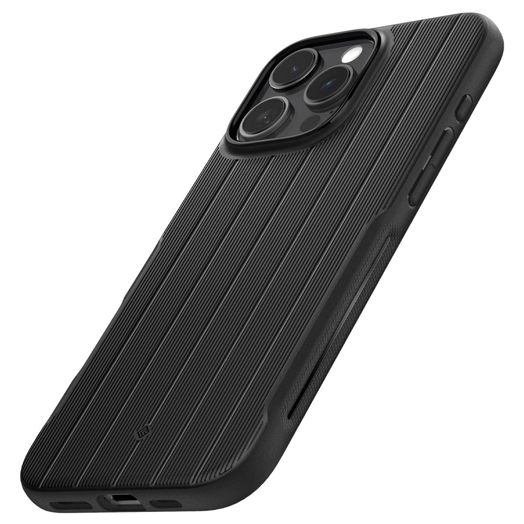 ACS08179 - iPhone 16 Pro Dual Grip Mag in Black showing the back of the case