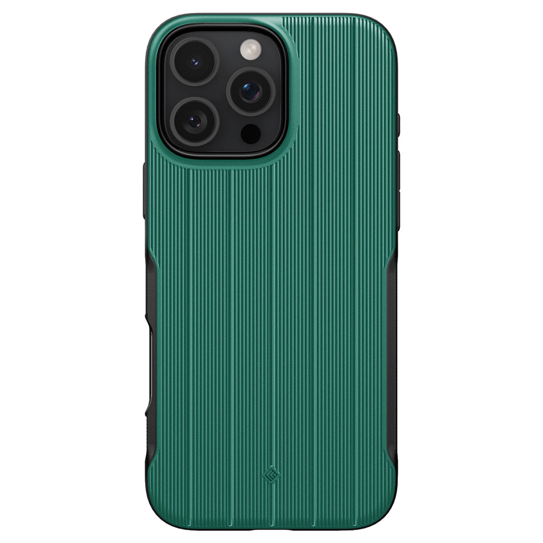 ACS08181 - iPhone 16 Pro Dual Grip Mag in Green showing the back of the case