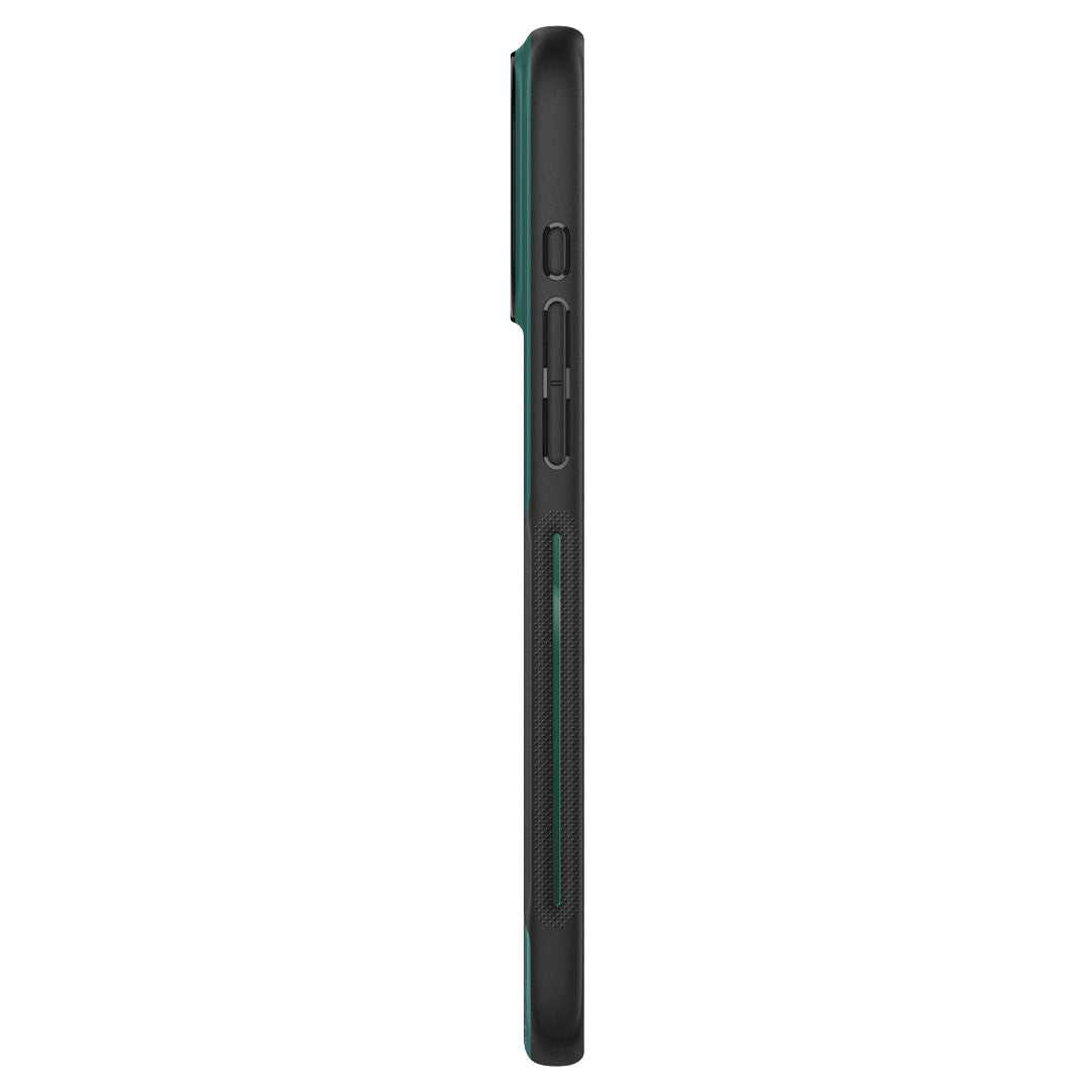 ACS08181 - iPhone 16 Pro Dual Grip Mag in Green showing the side of the case