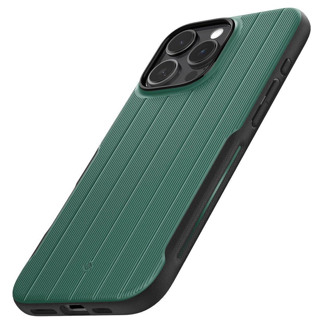 ACS08181 - iPhone 16 Pro Dual Grip Mag in Green showing the back of the case