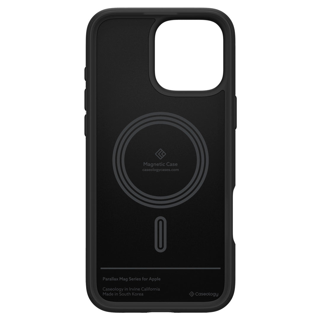 ACS08169 - iPhone 16 Pro Parallax Mag in Black showing the inside of the case