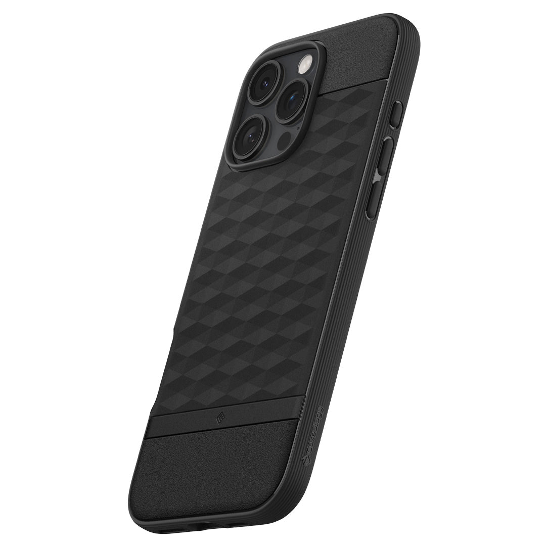 ACS08169 - iPhone 16 Pro Parallax Mag in Black showing the back of the case