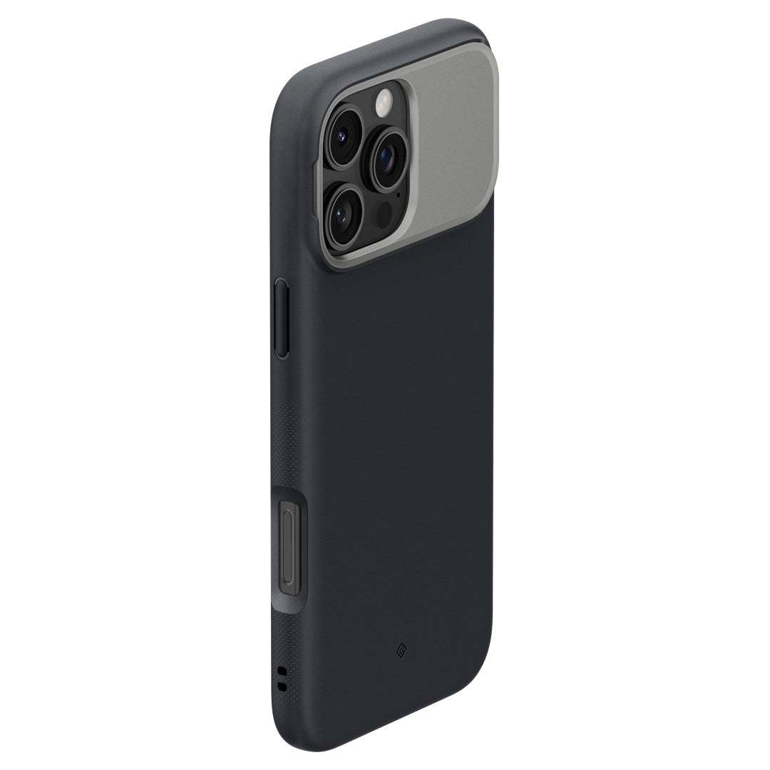 ACS08057 - iPhone 16 Pro Max NanoPop Kickstand in Black showing the back of the case