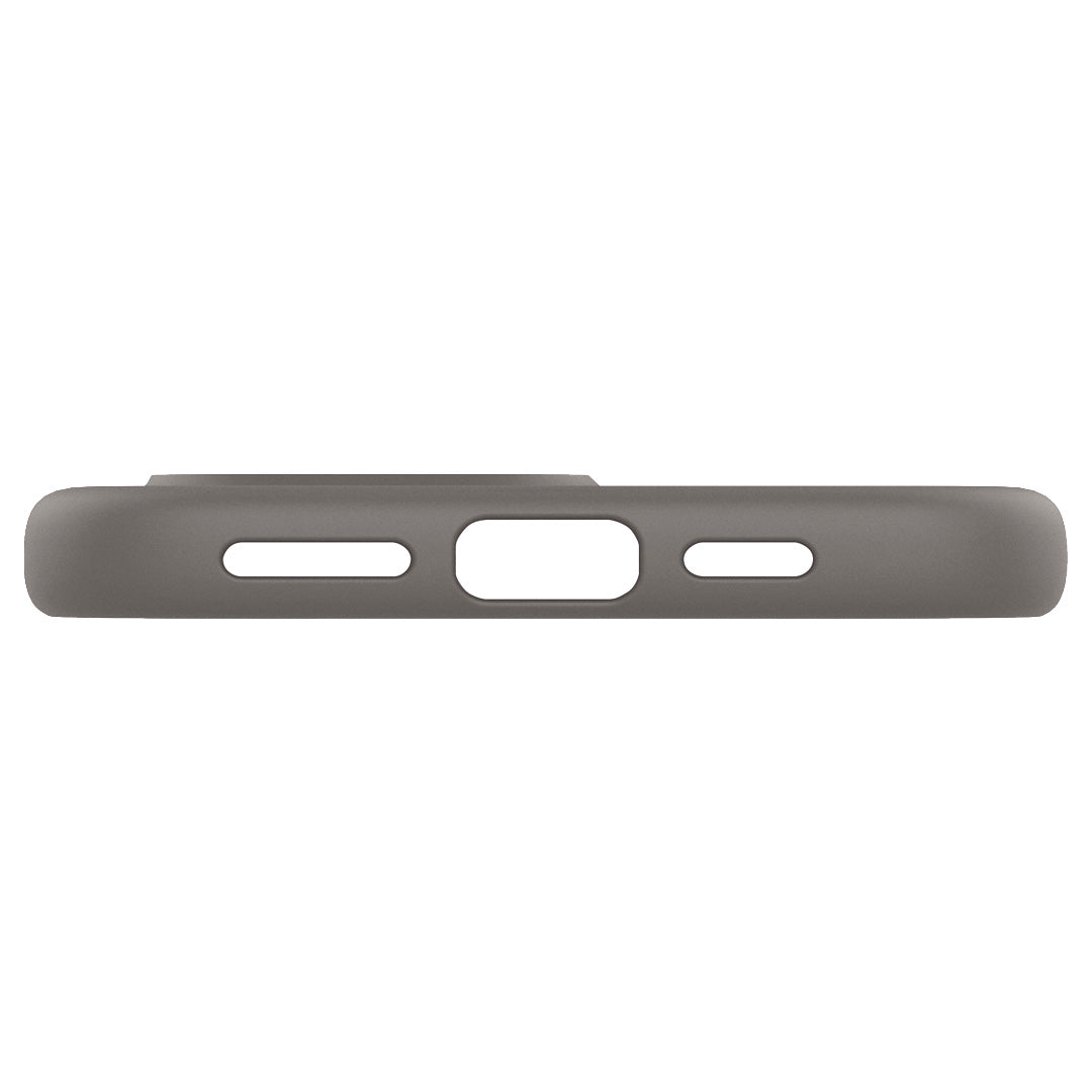 ACS08173 - iPhone 16 Pro Max NanoPop Mag in Grey showing the bottom ports of the case