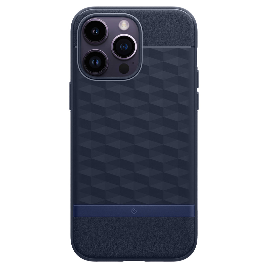 ACS04859 - iPhone 14 Pro Max Case Parallax Mag in Midnight Blue showing the back