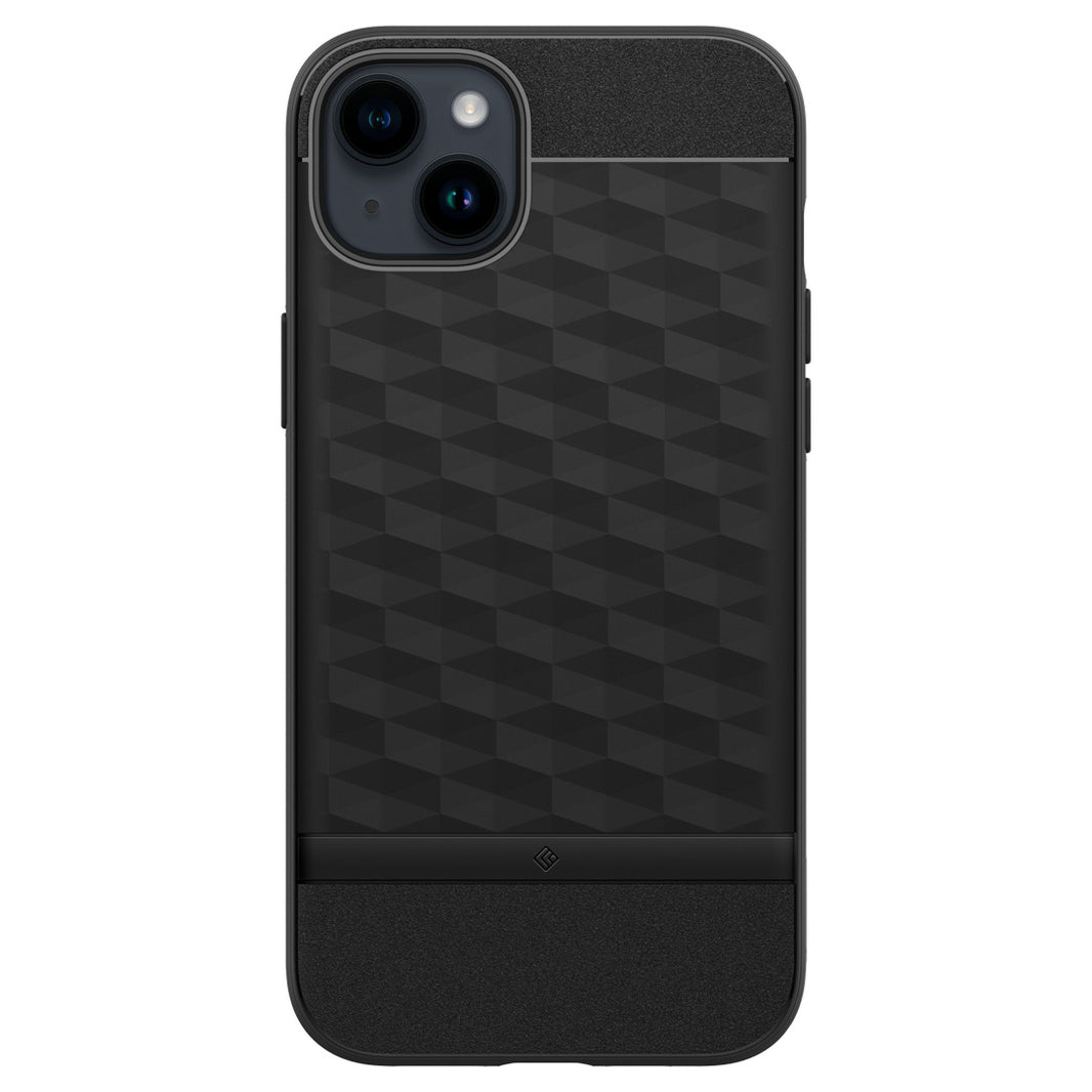 ACS04927 - iPhone 14 Plus Case Parallax Mag in Matte Black showing the back