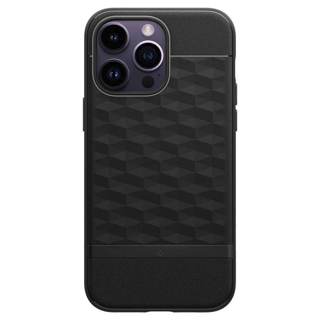 ACS05002 - iPhone 14 Pro Case Parallax Mag in Matte Black showing the back