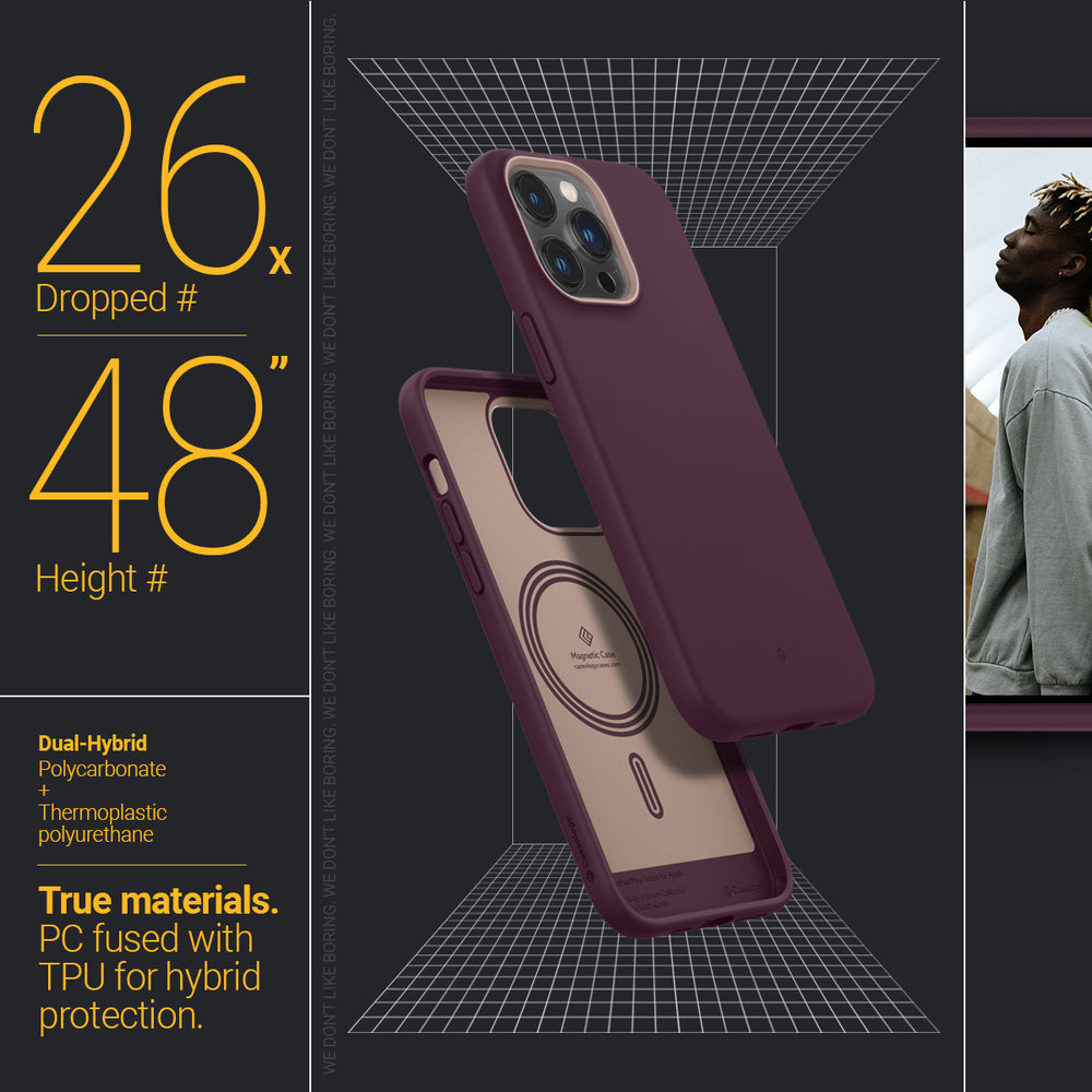 Caseology Nano Pop Silicone Case Compatible with Samsung Galaxy S22 Ultra Case 5G 2022 - Burgundy Bean
