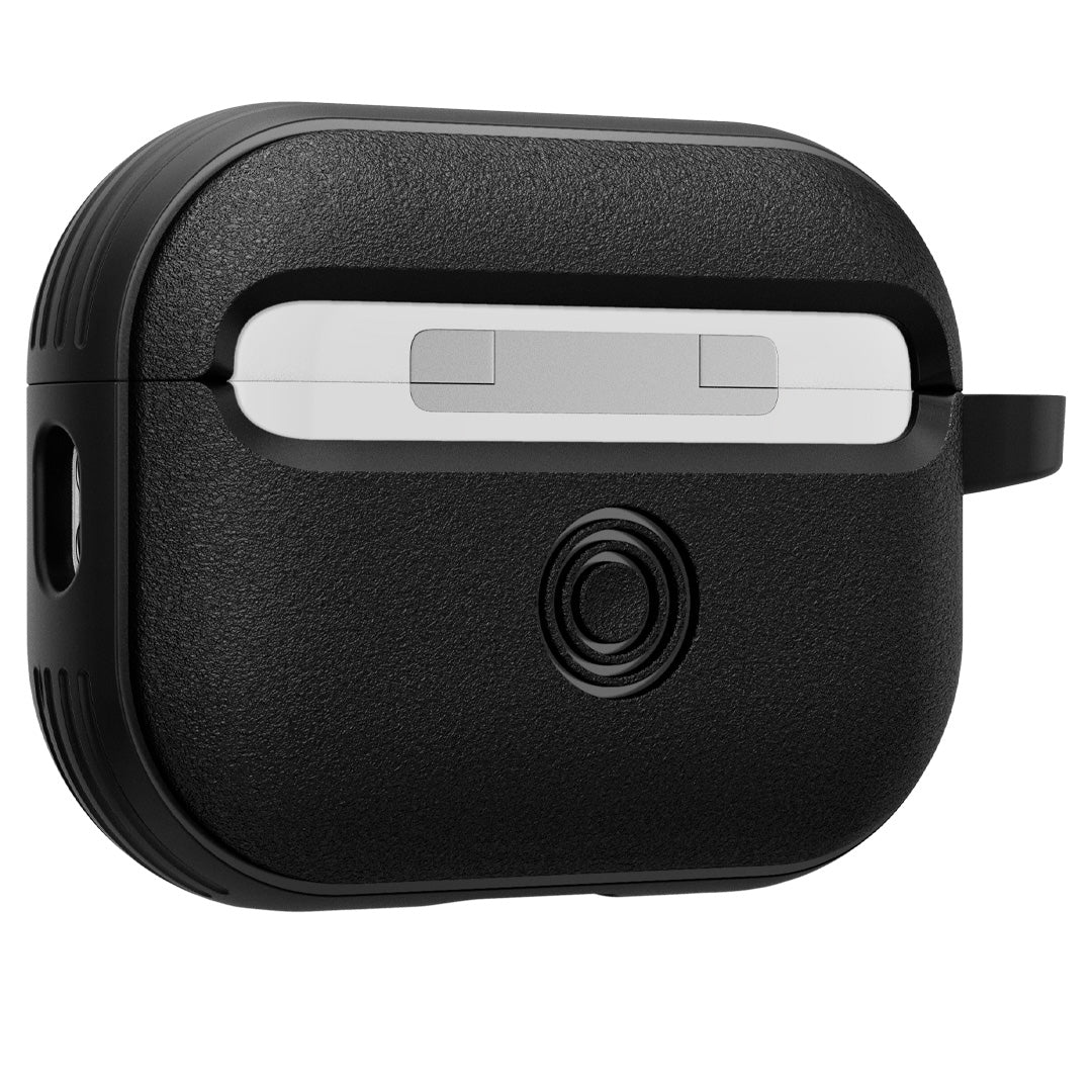 ACS05423 - Airpods Pro (2nd generation) Vault in Matte Black showing the back and partial side