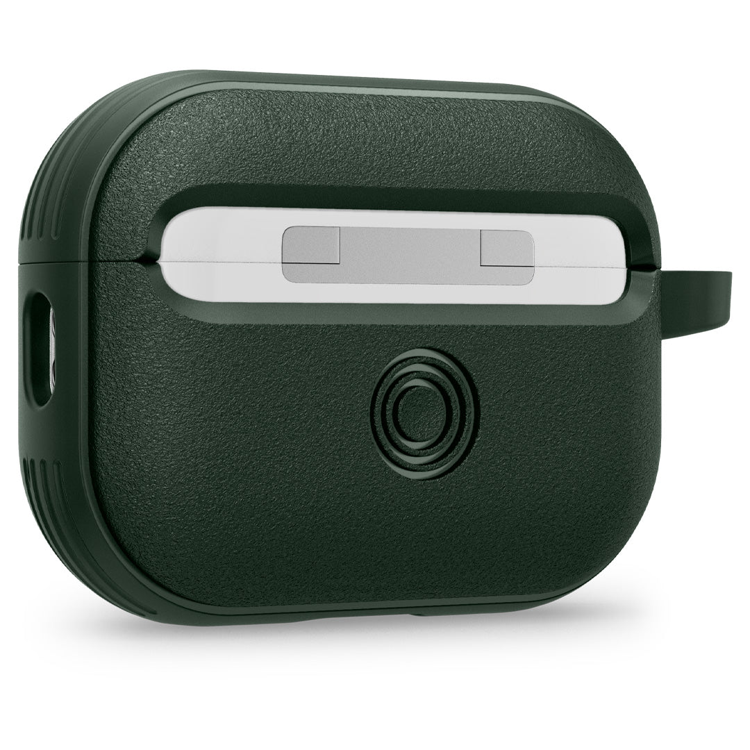 ACS05424 - Airpods Pro (2nd generation) Vault in Midnight Green showing the back and partial side