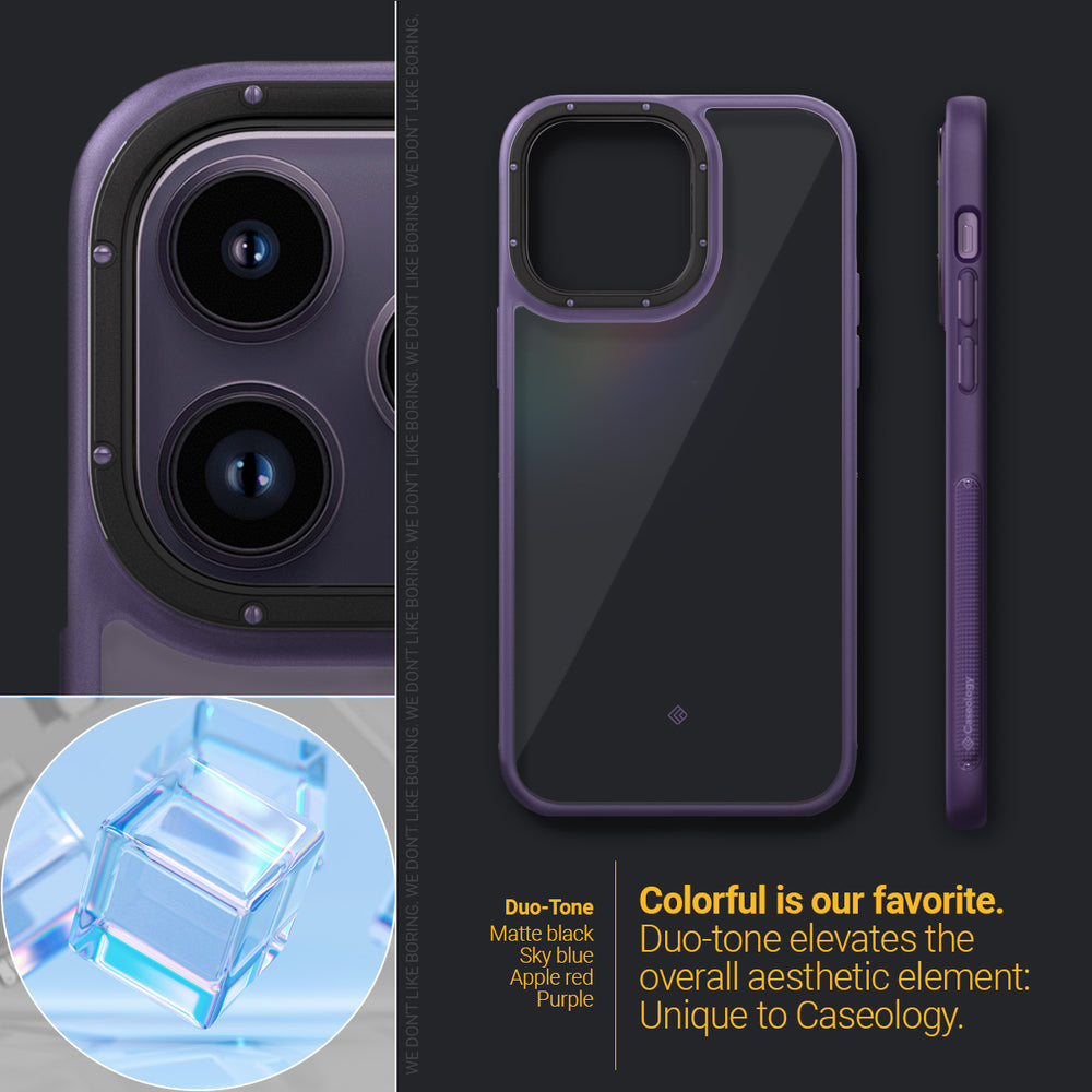 Caseology  Clear minimalist Case with duo-tone edges for iPhone