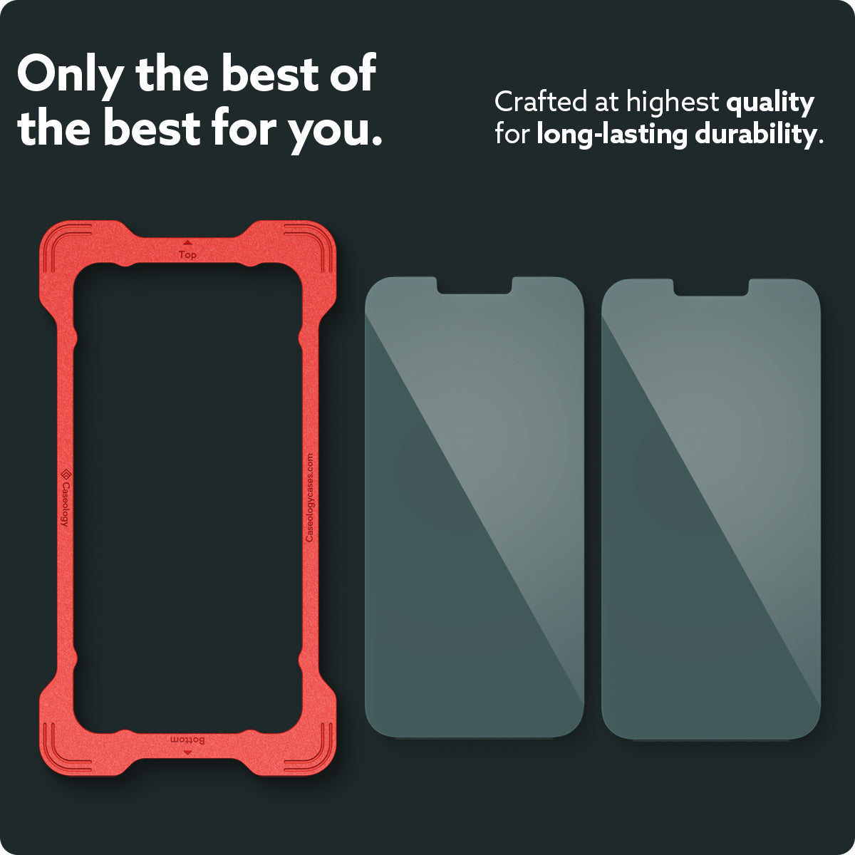 AGL03414 - iPhone 14 Plus / 13 Pro Max Snap Fit (2P) in Clear showing the best of the best only for you, crafted at highest quality for long-lasting durability, with 2 screen protector and alignment tray